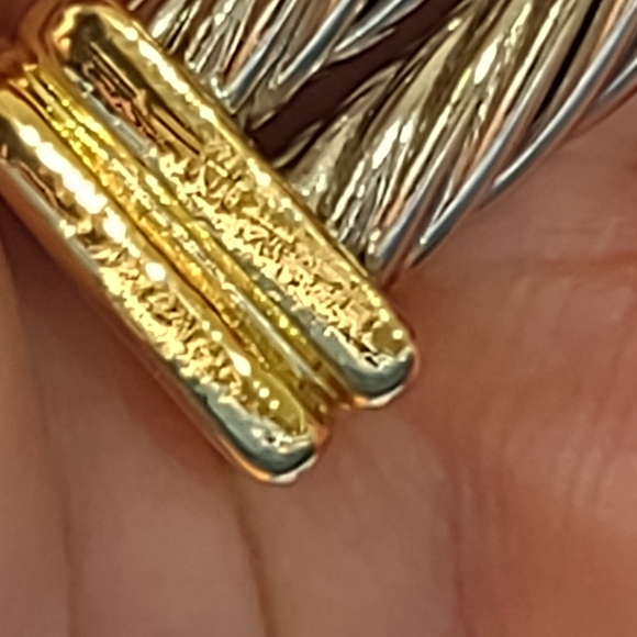 Beautiful 14k / 925 Sterling collarbone length adjustable double rope style neck - Picture 4 of 15